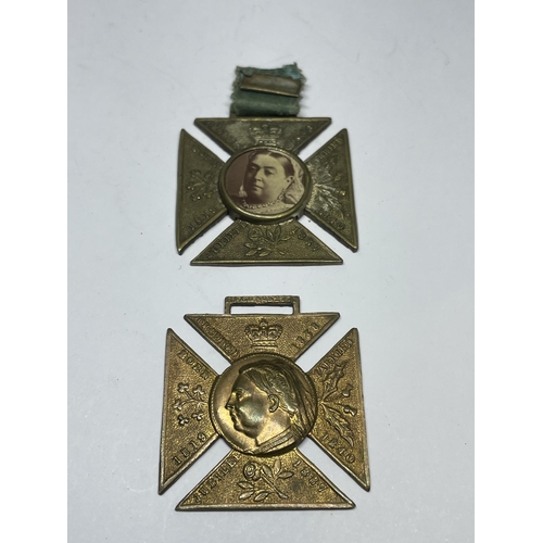 669 - TWO QUEEN VICTORIA MEDALS