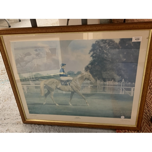 939 - A FRAMED PRINT OF GRUNDY AND PAT EDDERY, BY ARTIST MADELINE SELFE, 71CM X 59CM