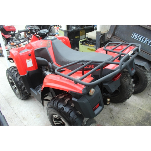 128 - 2019 APACHE 420 QUAD 400 HOURS, WINCH, NEW MAXXIS TYRES, 4 WHEEL DRIVE, ELECTRIC START, ROAD KIT.  K... 