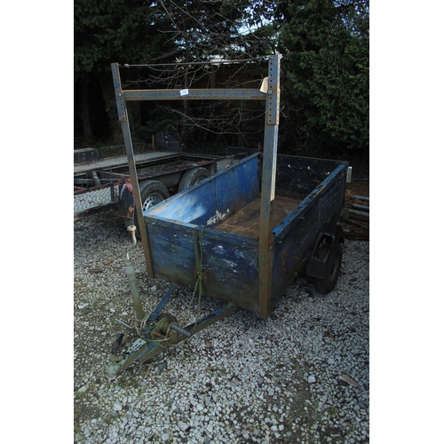 222 - A BLUE CAR TRAILER 4' X 3' NO VAT