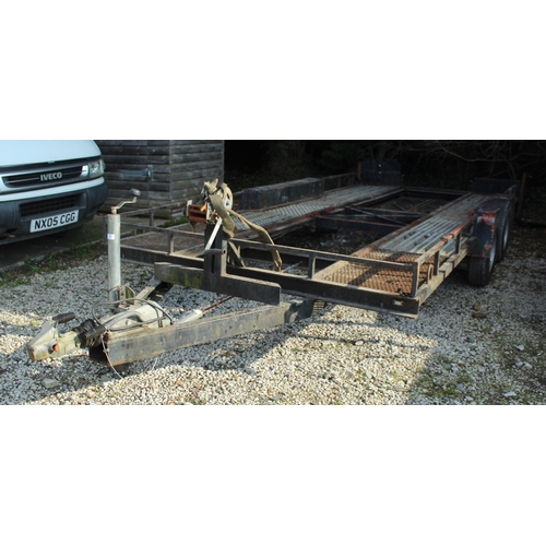 223 - CAR TRANSPORT TRAILER WITH RAMPS NO VAT