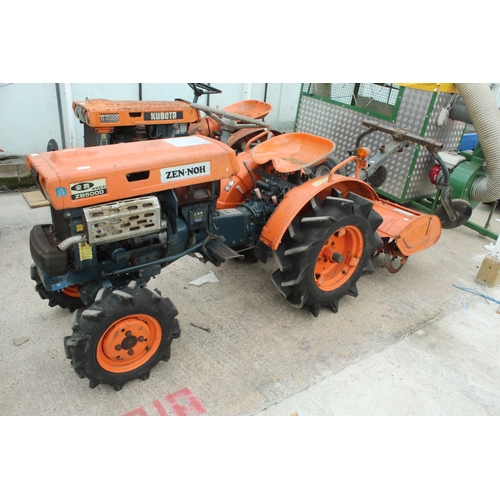 124 - ZEN-NOH ZB5000 4X4 TRACTOR VERY ORIGINAL ALL IN WORKING ORDER COMPLETE WITH ROTOVATOR THE VENDOR STA... 