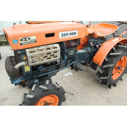 124 - ZEN-NOH ZB5000 4X4 TRACTOR VERY ORIGINAL ALL IN WORKING ORDER COMPLETE WITH ROTOVATOR THE VENDOR STA... 