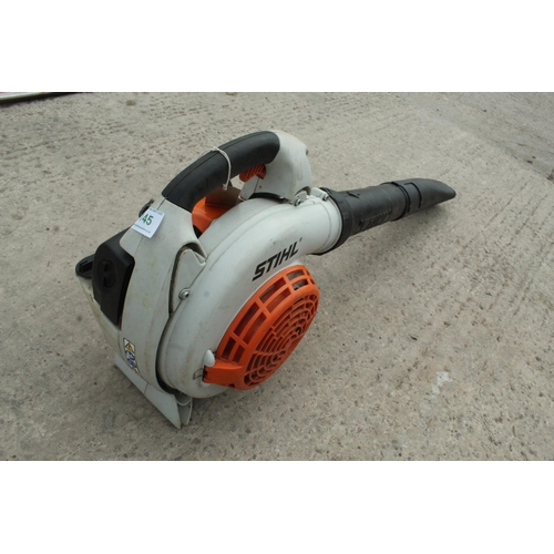 145 - STIHL BG86 BLOWER IN WORKING ORDER  NO VAT