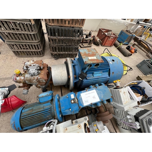 1615 - SITI HIGH TORQUE 3KW 400V 50HZ 3 PHASE MOTOR MOUNTED GEARBOX ASSEMBLY USED ON A TEST PLANT THEN DRY ... 