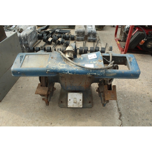 41A - A LARGE HEAVY DUTY SINGLE PHASEBENCH GRINDER  + VAT