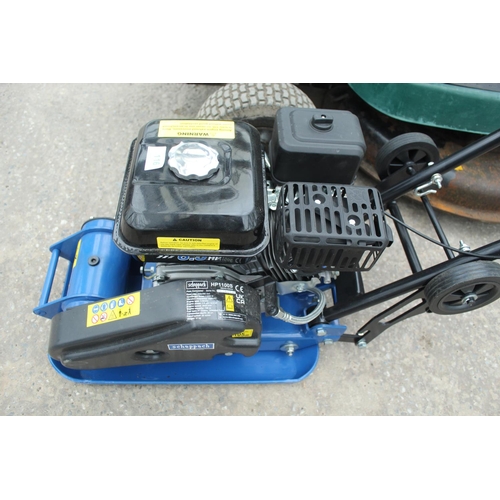 116 - NEW SCHEPPACH HP 13000 6.5 HP PETROL COMPATIM PLATE, 4 STROKE, LOW VIBRATION  NO VAT