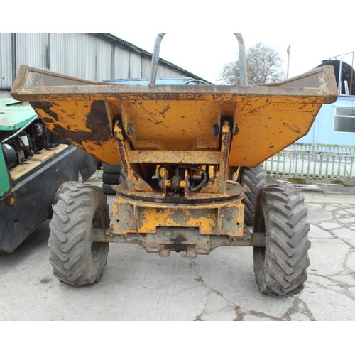 211 - BENFORD TEREX 3 TONNE SWIVEL DUMPER STARTS RUNS WELL EVERYTHING OPERATES CORRECTLY RECENT NEW CLUTCH... 