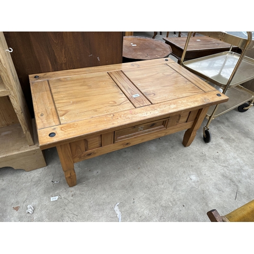 2684 - A MEXICAN PINE COFFEE TABLE