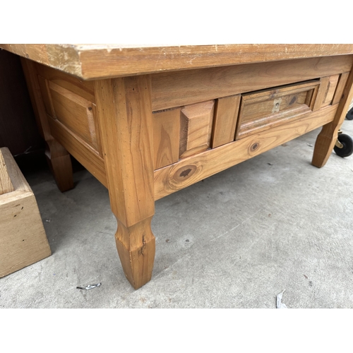 2684 - A MEXICAN PINE COFFEE TABLE