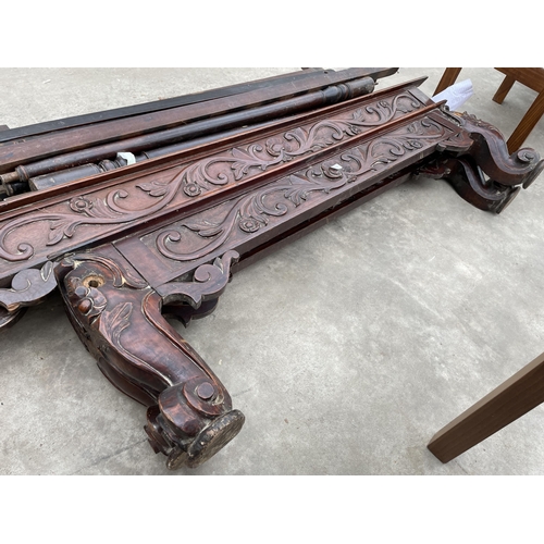 2954 - A VICTORIAN MAHOGANY FOUR POSTER BED