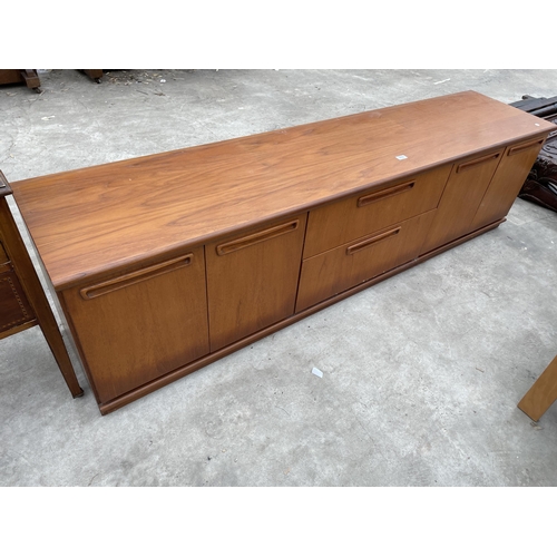 2955 - A MEREDREW RETRO TEAK SIDEBOARD ENCLOSONG TWO DRAWERS AND FOUR CUPBOARDS 79