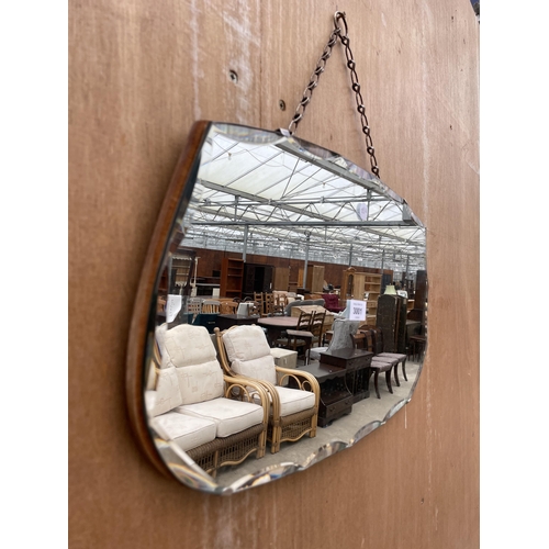 3001 - A MODERN FRAMELESS WALL MIRROR, 21