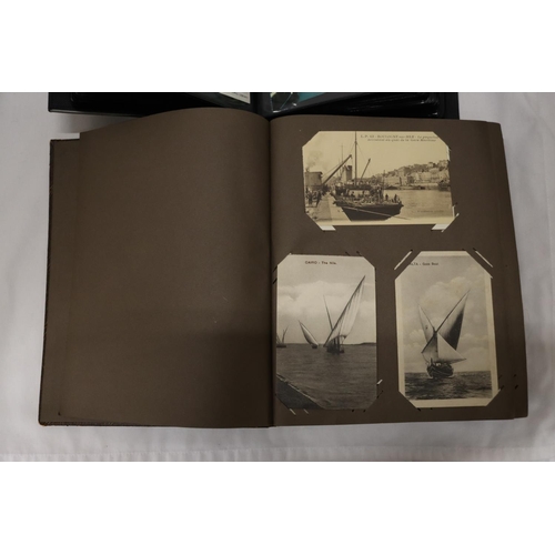 1012 - TWO POSTCARD ALBUMS WITH SHIPPING INTERST POSTCARDS