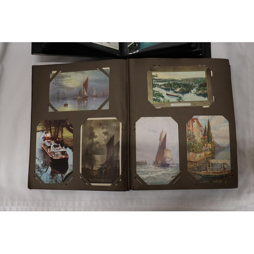 1012 - TWO POSTCARD ALBUMS WITH SHIPPING INTERST POSTCARDS