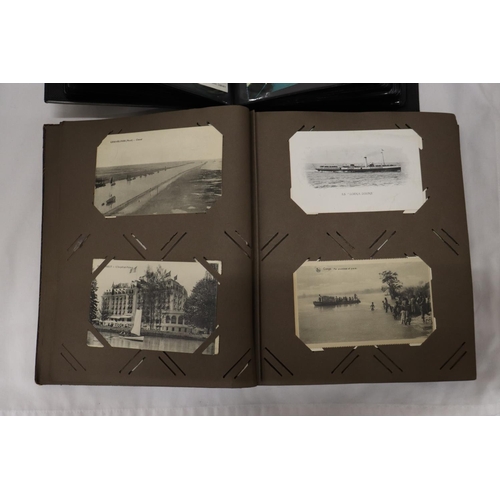 1012 - TWO POSTCARD ALBUMS WITH SHIPPING INTERST POSTCARDS