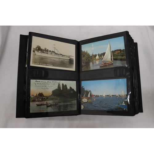 1012 - TWO POSTCARD ALBUMS WITH SHIPPING INTERST POSTCARDS