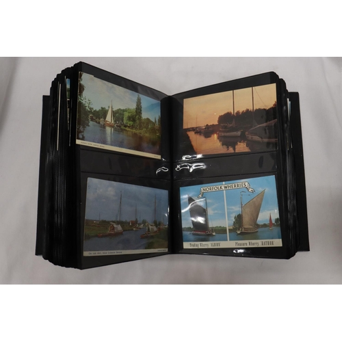 1012 - TWO POSTCARD ALBUMS WITH SHIPPING INTERST POSTCARDS