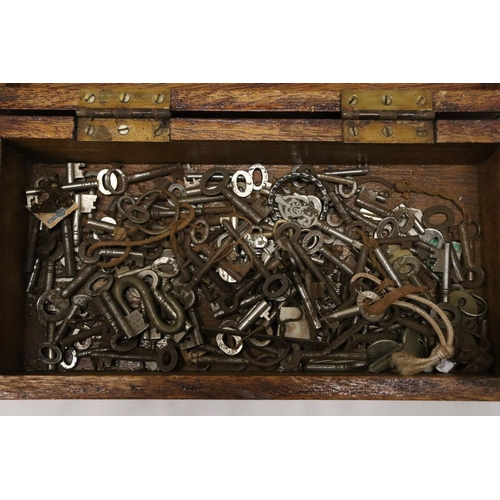 1016 - A COLLECTION BOX CONTAINING CIRCA 1900 FURNITURE KEYS