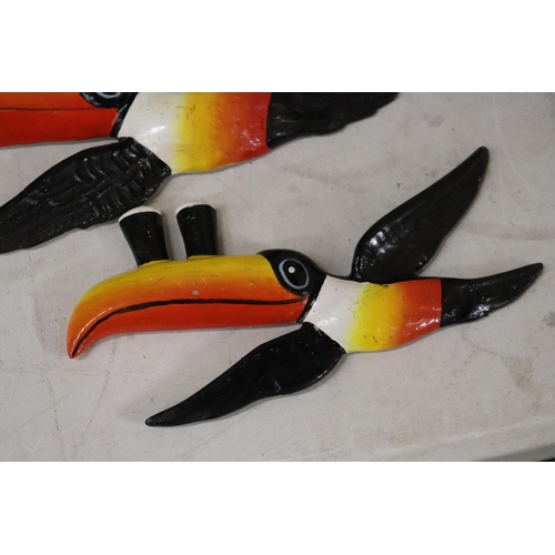 1051 - A FLIGHT OF RESIN TOUCANS