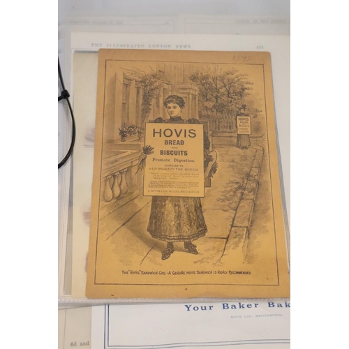 1055 - A QUANTITY OF ADVERTISEMENTS FOR HOVIS