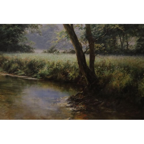 1056 - A FRAMED PRINT OF A RIVER SCENE BY DIPNALL