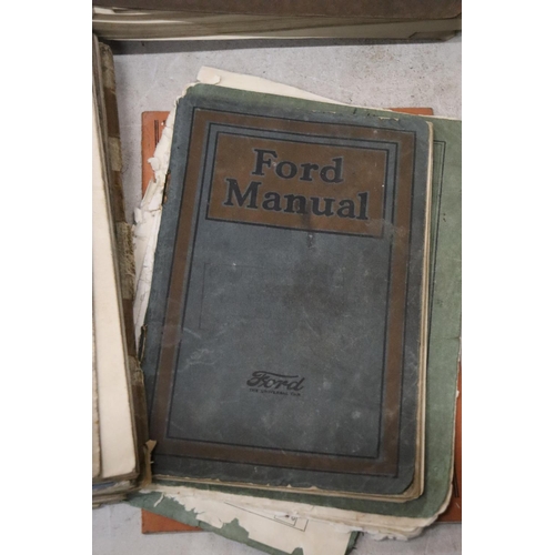 1062 - A QUANTITY OF VINTAGE CAR MANUALS