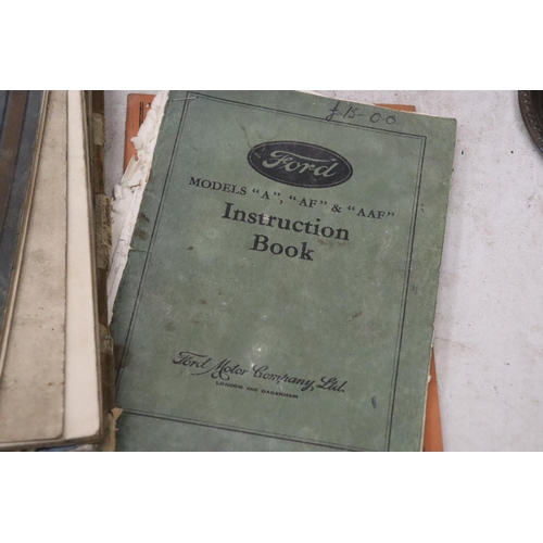 1062 - A QUANTITY OF VINTAGE CAR MANUALS