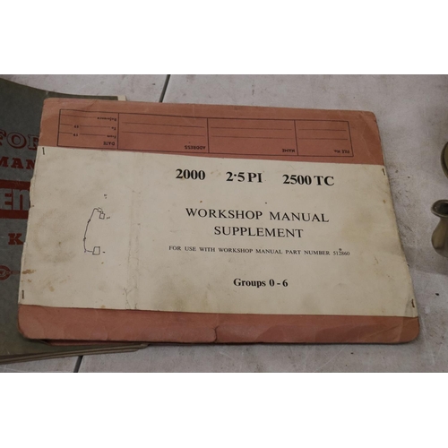 1062 - A QUANTITY OF VINTAGE CAR MANUALS