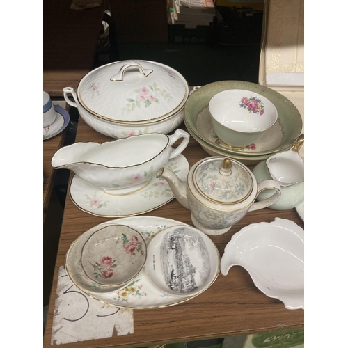 1311 - VARIOUS CERAMICS TO INCLUDE SERVING BOWLS, MINTON TEAPOT, JUGS ETC