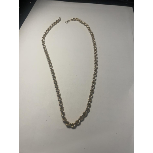 681 - A 9 CARAT GOLD ROPE NECKLACE MARKED 375 (CLASP A/F) GROSS WEIGHT 9.7 GRAMS