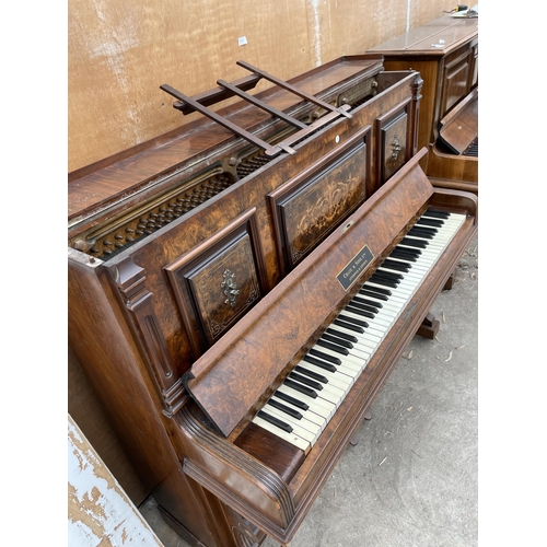 3016 - A CRANE & SONS (LIVERPOOL) OVERSTRUNG WALNUT PIANO