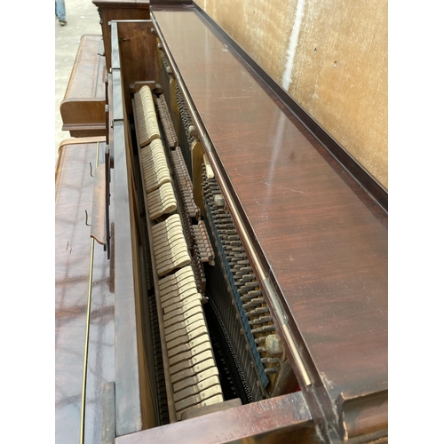 3017 - A ROLAND WARNER (LONDON) UPRIGHT PIANO