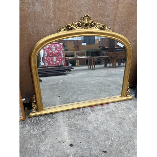 3019 - A 19TH CENTURY STYLE OVERMANTEL MIRROR, 48