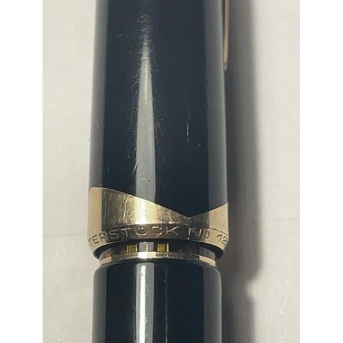 504B - A MONT BLANC MEISTERSTUCK No 12 WITH 14 CARAT GOLD NIB (LID A/F)