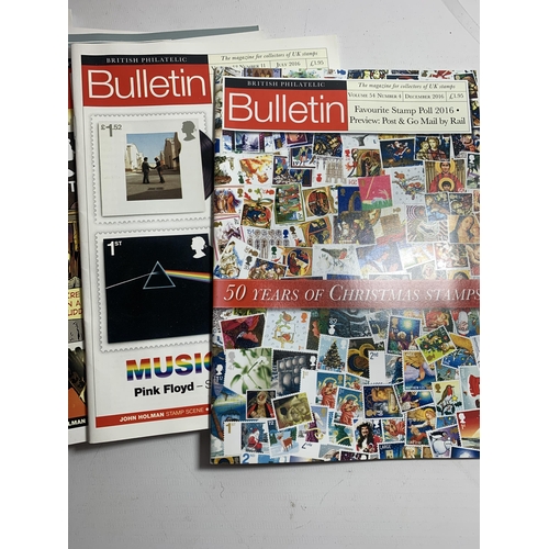 364 - FOURTEEN ISSUES OF THE BRITISH PHILATELIC BULLETIN MAGAZINE TO INCLUDE50 YEARS OF CHRISTMAS STAMPS, ... 