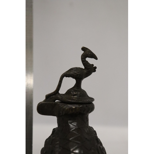 21 - A DECORATIVE BRONZE INCENSE BURNER