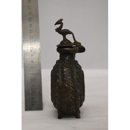 21 - A DECORATIVE BRONZE INCENSE BURNER