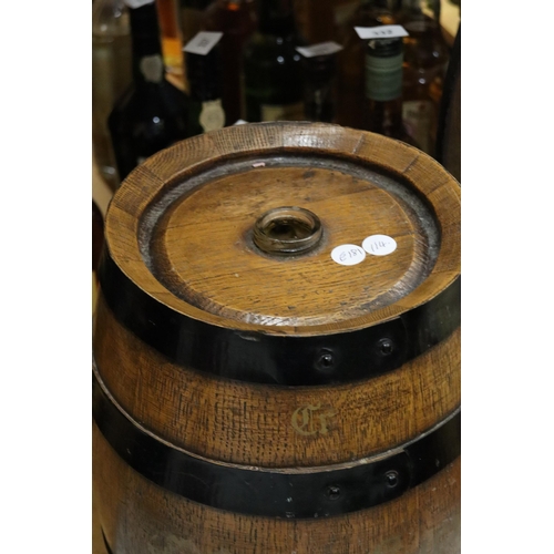 47 - A VINTAGE OAK SHERRY CASK WITH TAP