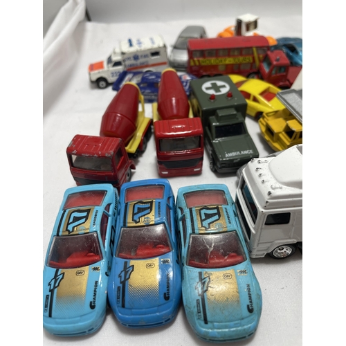 339 - A LARGE COLLECTION OF DIECAST TOY VEHICLES TO INCLUDE SIKU AND MAJORETTE