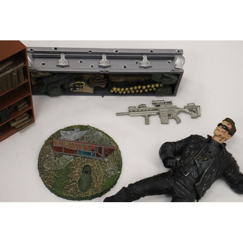 434 - A 2003 HIGH DETAIL, ARNOLD SCHWARZENEGGAR TERMINATOR FIGURE, BY McFARLANE TOYS