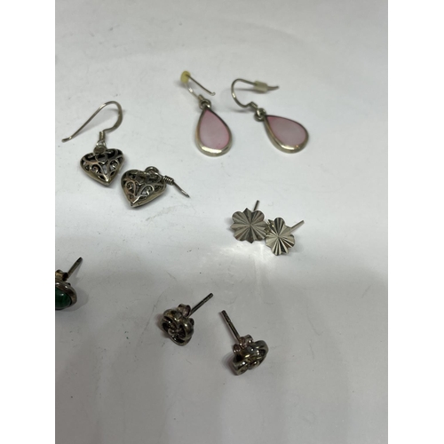 563 - SEVEN PAIRS OF SILVER EARRINGS