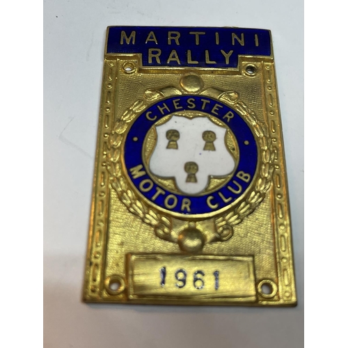 613 - TWO RALLY MEDALS CHESTER 1961 AND BIRMINGHAM 1962