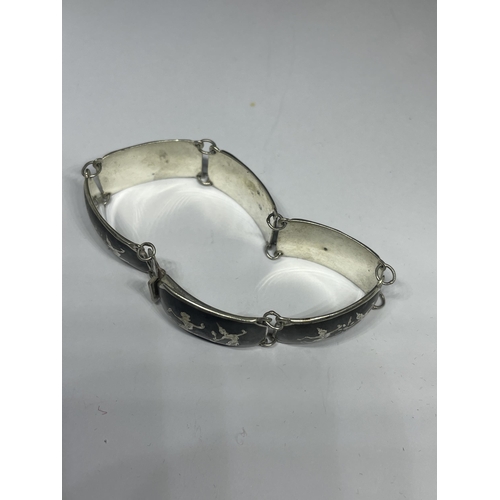 653 - TWO SIAM SILVER 925 BRACELETS GROSS WEIGHT 4.9 GRAMS