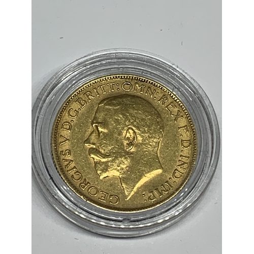 319 - AN 1918 GOLD SOVEREIGN GEORGE V PERTH MINT