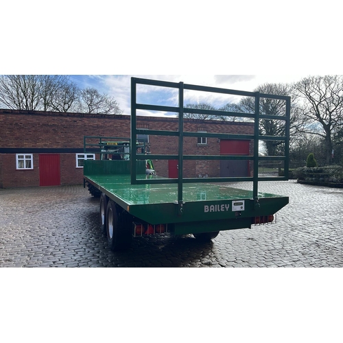 12 - 2013 BAILEYS TWIN AXLE TRAILER 26' LONG WITH RIDGED DRAW BAR SERIAL NUMBER 122U5.10T + VAT