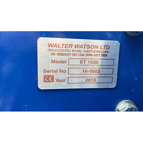 7 - 2016 WATSON ET1030 WATER BALLAST MOUNTED 10'  LAND ROLLER  SERIAL NUMBER 16-0002 + VAT