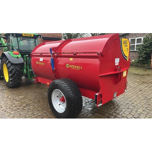 8 - 2016 MARSHALL MS 75 ROTARY MANURE SPREADER 7.5 CUBIC YARDS  CARRYING CAPACITY 5 TONNE SERIAL NUMBER ... 