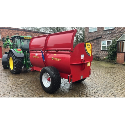 8 - 2016 MARSHALL MS 75 ROTARY MANURE SPREADER 7.5 CUBIC YARDS  CARRYING CAPACITY 5 TONNE SERIAL NUMBER ... 