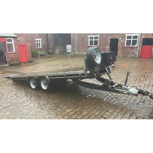 9 - 2021 BATESON 14' TWIN AXLE TILT BED TRAILER WITH RAMPS + VAT